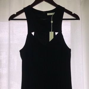 Little black dress with triangle front detail